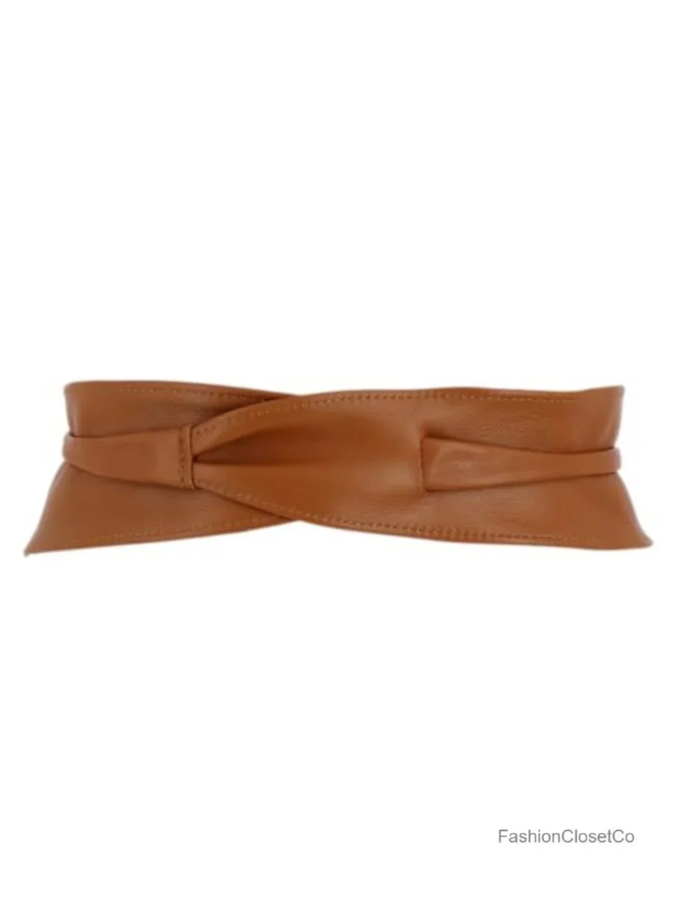 Italian Leather Obi Belt Wide Waist Belt for Women Adjustable